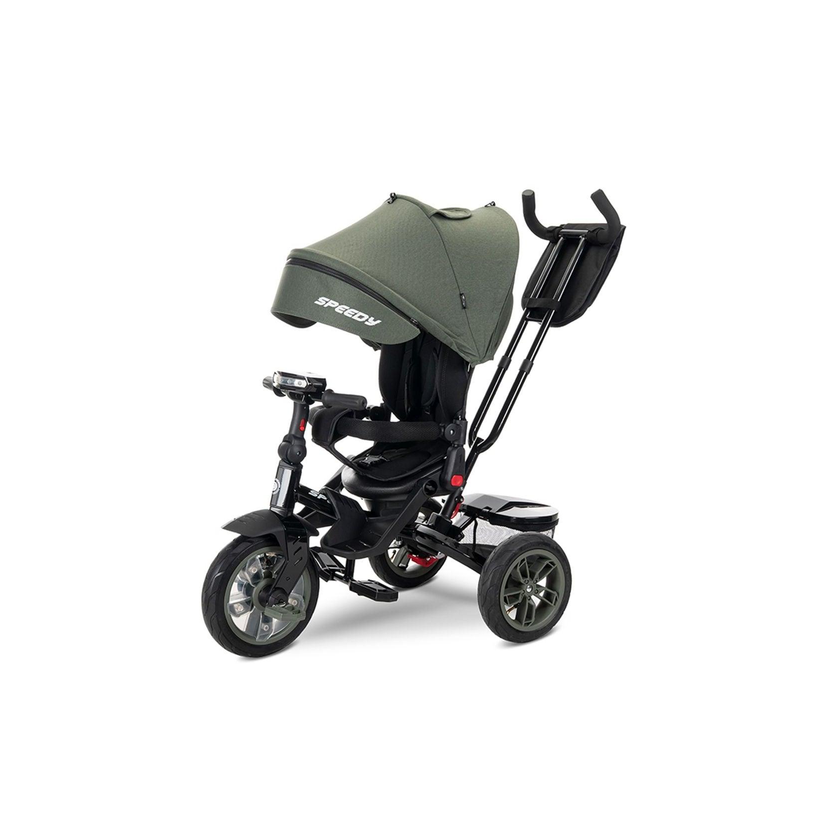 Lorelli Tricycle Speedy, Luftreifen, drehbarer Sitz, Musik, Licht, Schubstange grün