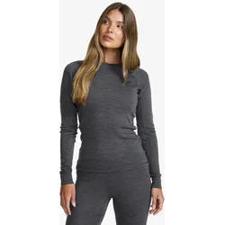 Route Merino Warm Base Layer Top Damen Dark Grey Melange, Größe:XL - Damen > Funktionsunterwäsche - Grau