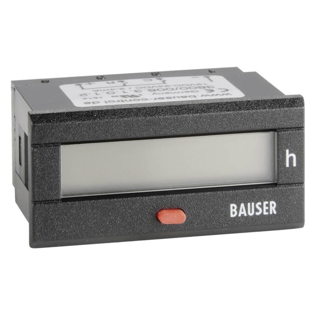 Bauser Digitaler Betriebsstunden Zeitzähler Typ 3800 (3800/008.2.1.0.1.2-003)