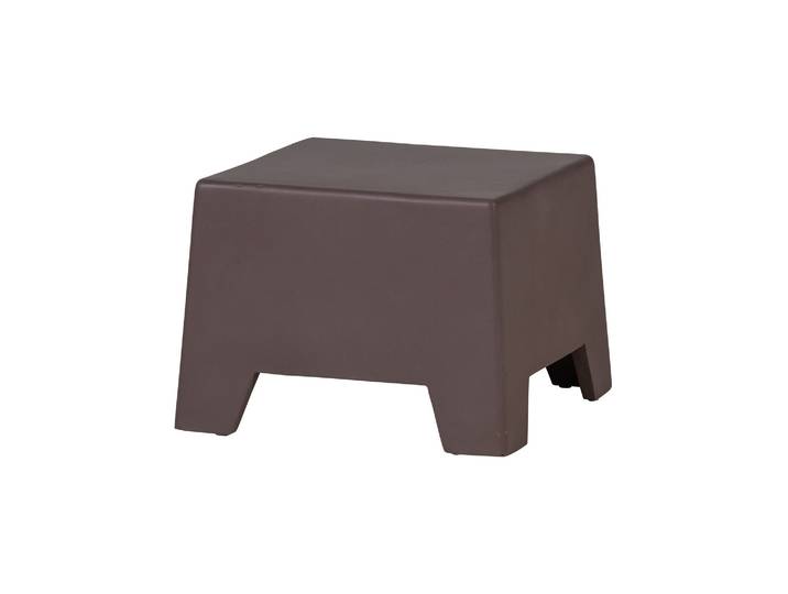 Table d'appoint basse fibre d'argile marron Zina