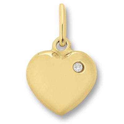 Kettenanhänger ONE ELEMENT "Zirkonia Herz Herz Anhänger aus 333 Gelbgold", gold, Schmuckanhänger, Damen, Gelbgold 333 Gold, Gelbgold 333, Gold, Kettenanhänger, Herz mit Bedeutung – eine feine Geschenkidee für viele Anlässe