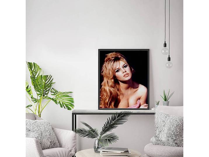 Bild Brigitte Bardot Rahmen: Massivholz Buche, lackiert Abdeckung: Plexiglas Multicolor 52 x 62cm