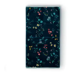 PIP Studio Handtuch Les Fleurs 55 x 100 cm Baumwolle Blau Dunkelblau