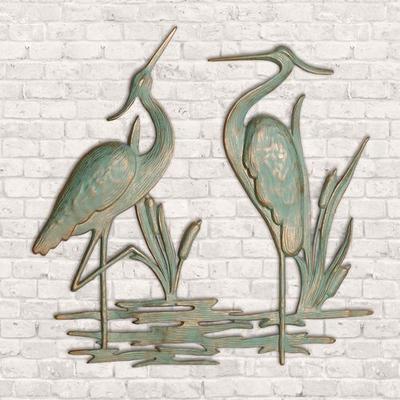 San Pacific Home Heron Metal Wall Art