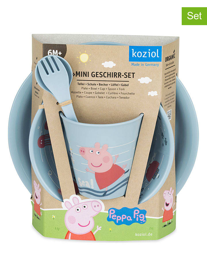 koziol 4tlg. Kindergeschirr-Set in Hellblau - onesize