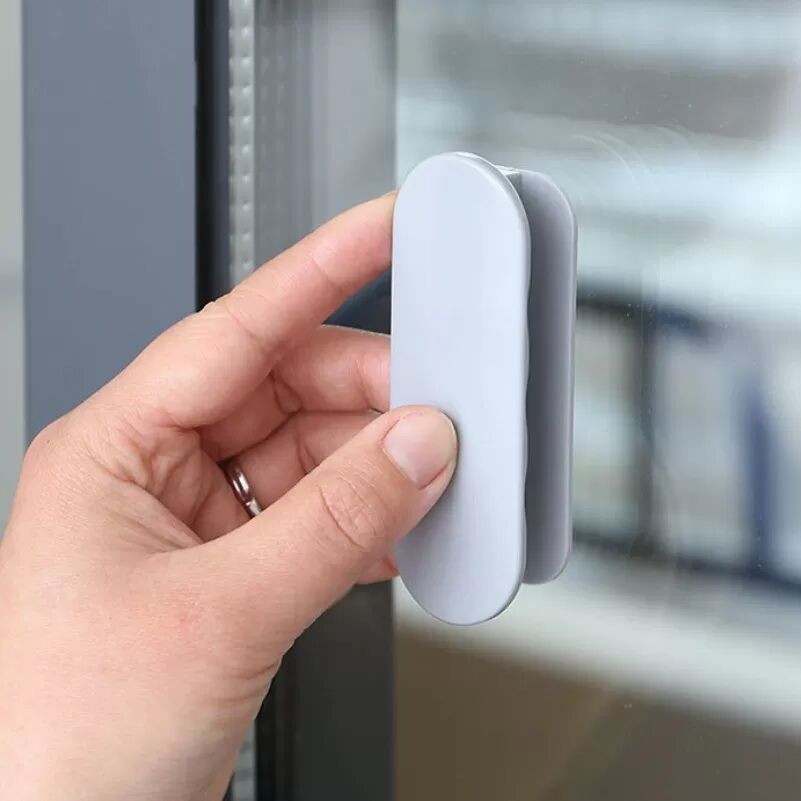 INF Selbstklebende Schubladengriffe ohne Bohren - Graue ABS-Griffe (1 Paar)