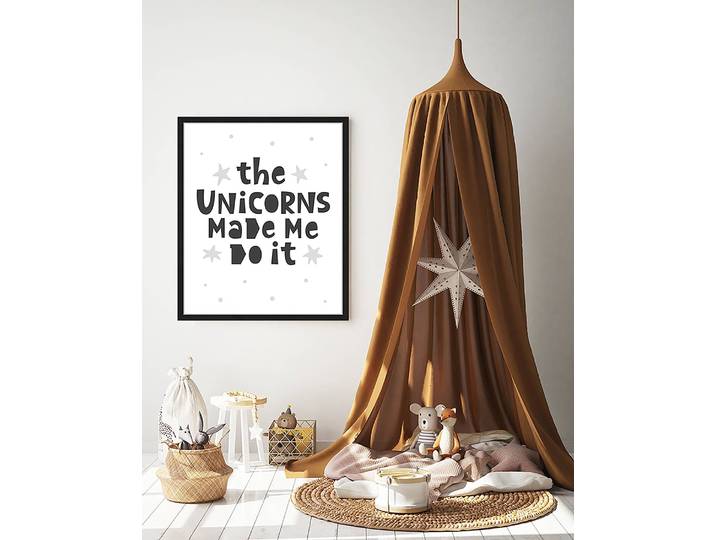 Bild Unicorns 53 x 63cm Multicolor