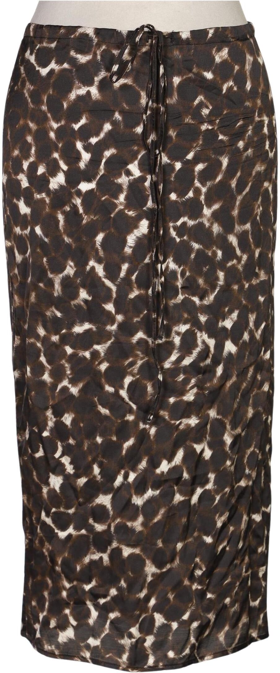 Massimo Dutti Damen Rock, Braun, Gr. M, Viskose - Second Hand