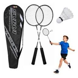 Lean Toys Badminton-Set mit Hülle, schwarz (78244147)