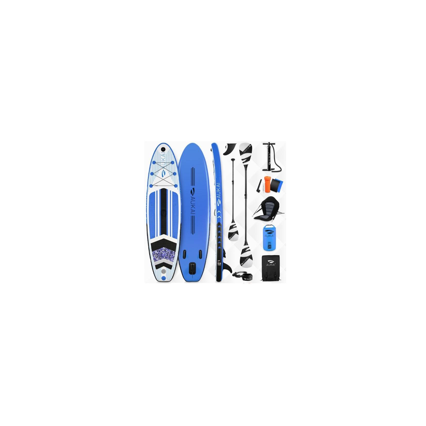 Stand Up Paddle Board "AUKAI Pro" mit Kajak-Sitz blau
