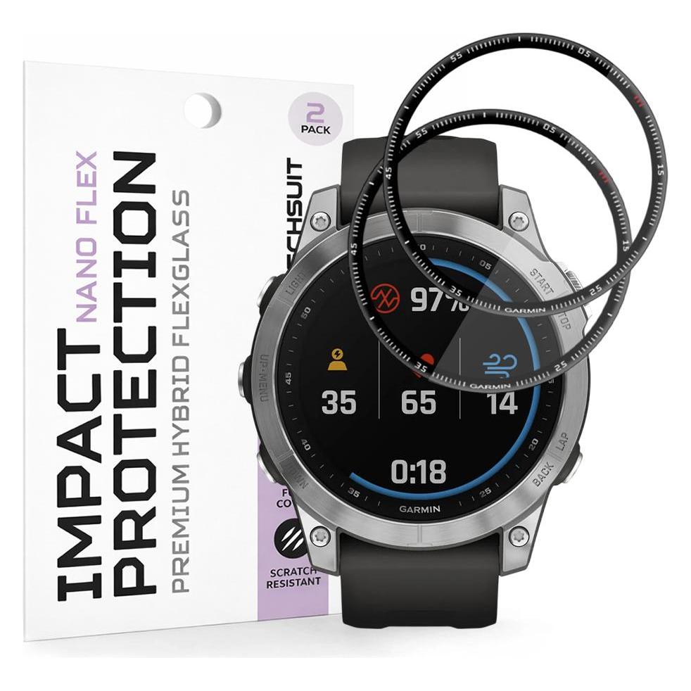 Techsuit - Nano Flex (2 pack) - Garmin Fenix 7 - Black (66920062)