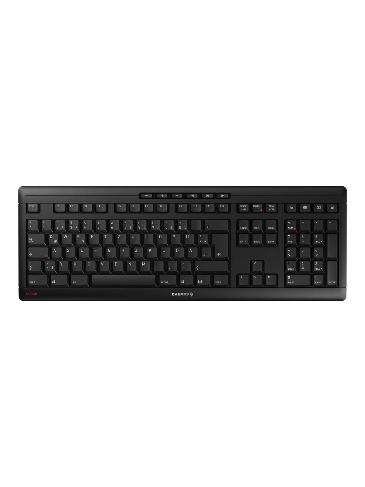 Cherry STREAM - Tastatur - Deutsch - Schwarz