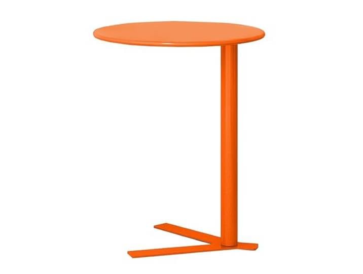 JIiopCFegh Moderner, stilvoller runder Beistelltisch/Tablett for Wohnzimmer und(15.8″dx23.6″h,Orange)