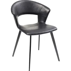 KARE DESIGN Stuhl Reunion 80978 Lederoptik Schwarz