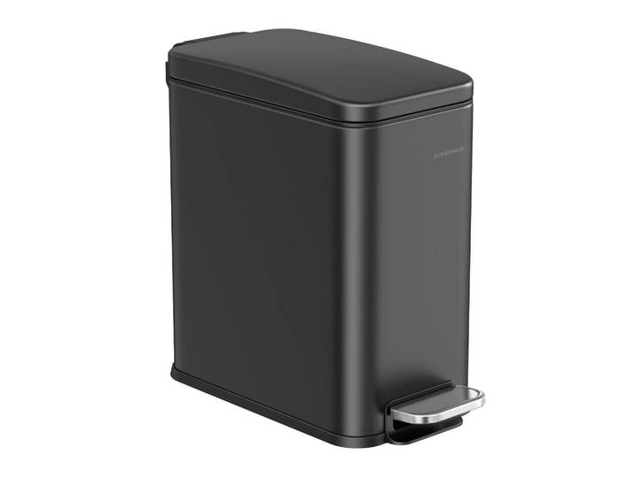 Abfallsammler, Schwarz, Metall, Kunststoff, 6 l, 14.4x29x29.9 cm, Haushalt & Reinigung, Reinigung, Mülleimer & Abfallsammler
