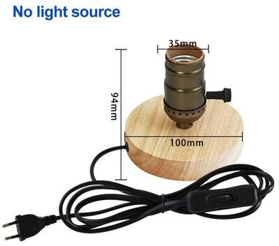 Uplift Picks Modern Polyhedron Wooden Table Lamp With E27 Socket For Warm Decor b