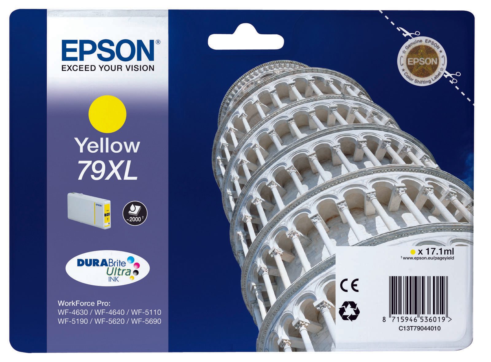 Epson Original 79XL Druckerpatrone gelb 2.000 Seiten 17,1ml (C13T79044010)