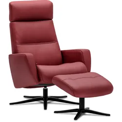 Relaxsessel Space mit Hocker Prime Red Lieferung ohne Montage