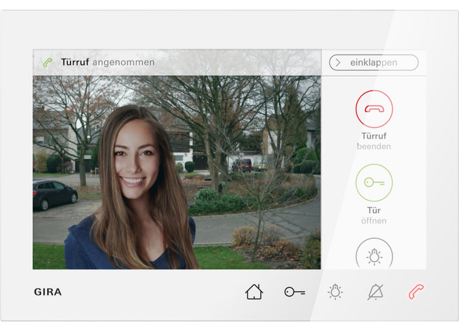 Gira Wohnungsstation Video type AP 7 deurbelinstallatie met touchscreen, zuiver wit