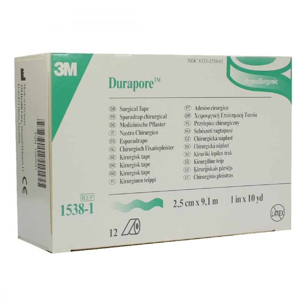 Solventum Germany GmbH Durapore Silkpflaster 2,5 cmx9,1 m Rolle 01593551