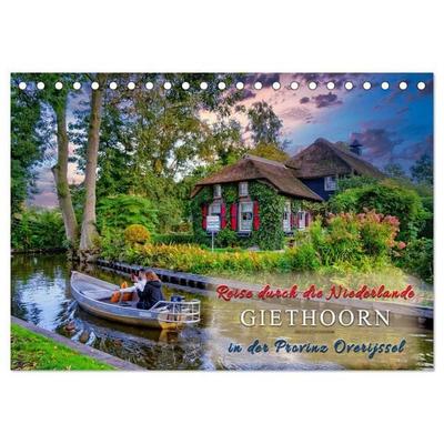 Reise durch die Niederlande - Giethoorn in der Provinz Overijssel (Tischkalender 2027 DIN A5 quer), CALVENDO Monatskalender