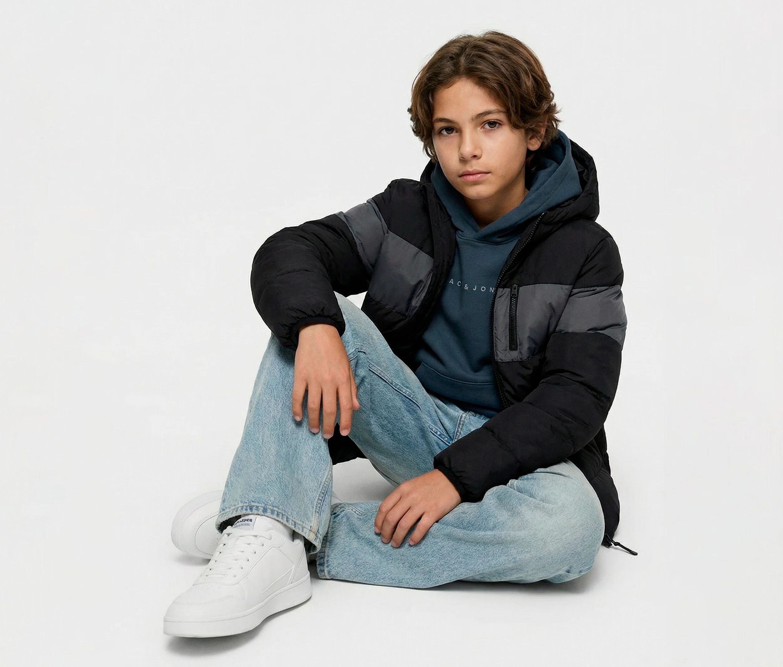 Jack&Jones - Jack&Jones Reflective Puffer - Gr. 176 - schwarz