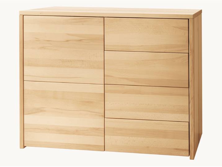 Kommode Selva - Variante 03 - H120xB105xT45 cm - Kernbuche