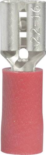 Vogt Verbindungstechnik 3902S Flachsteckhülse Steckbreite: 4.8mm Steckdicke: 0.8mm 180° Teilisoliert Rot