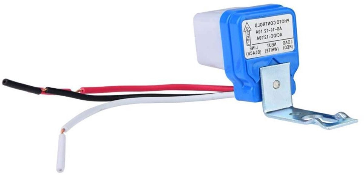Schemerschakelaar Mini Lichtsensor Automatische Verlichting Wit Blauw 10A