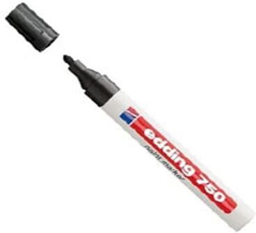 EDDING Marcador permanente    750   Ponta redonda 2-4mm   Preto