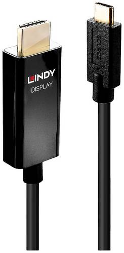 LINDY Anschlusskabel USB-C Stecker, HDMI-A Stecker 2.00m Schwarz 43292 4K UHD HDMI-Kabel