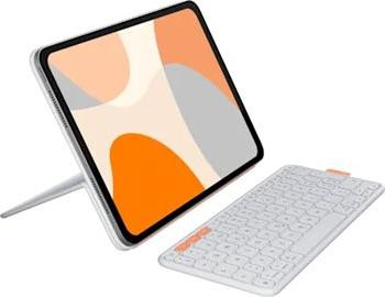 Logitech Flip Folio hoes voor tablet, lichtgrijs