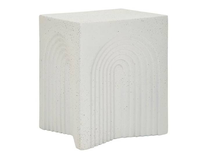 Table d'appoint Arc en MGO blanc 40 5x40 5x50 5 cm - Réf. VK8681847413462