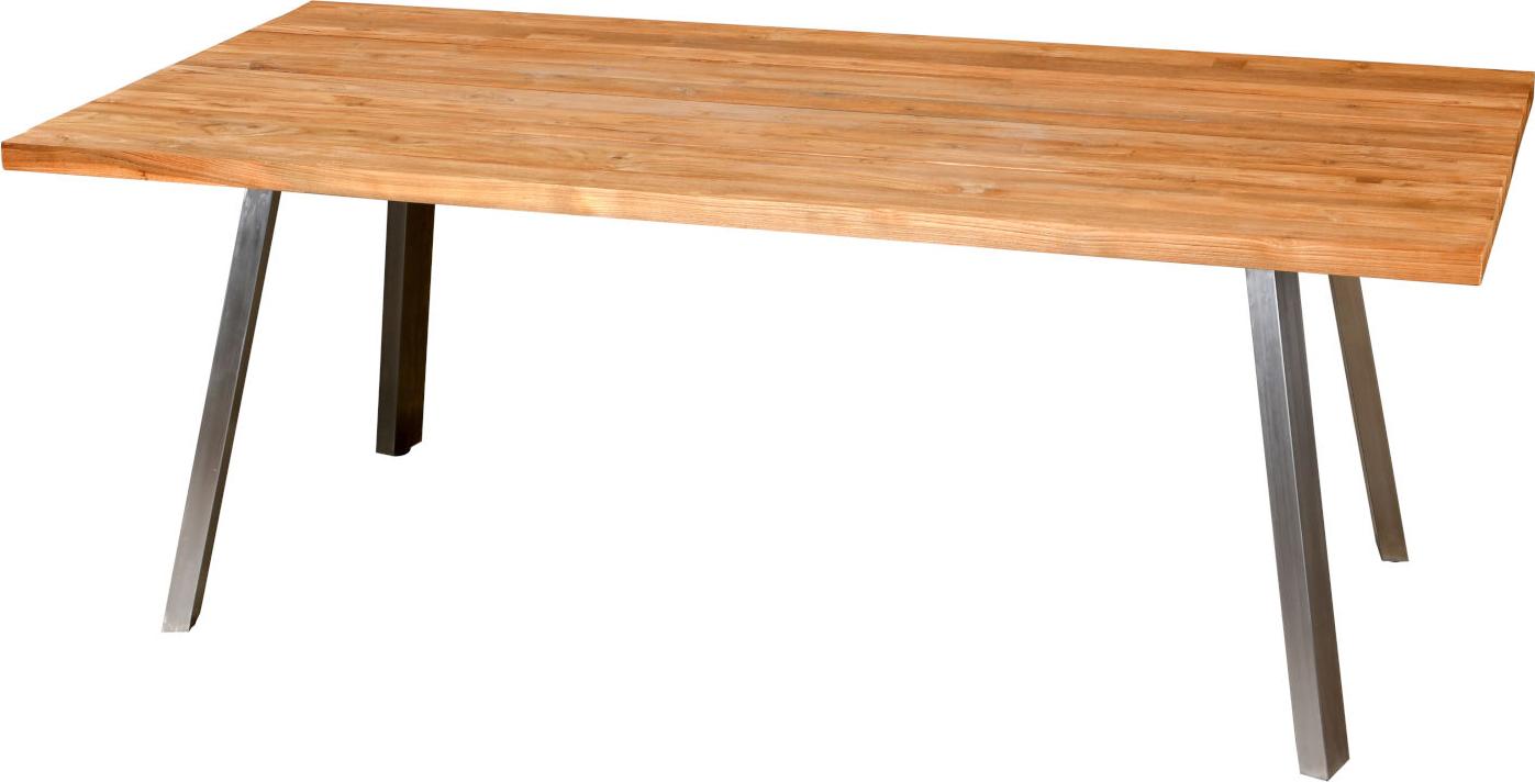 Inko Gartentisch Varuna recyceltes Teakholz/Edelstahl Holztisch 4 Größen zur Auswahl