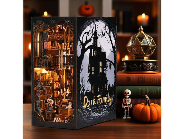 Livre coin famille bricolage Puzzle en bois Figurines étagère maison de poupée modèle serre-livres construction décoration de la maison artisanat cadeaux pour enfants