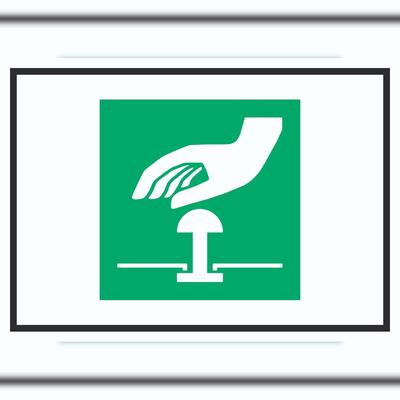 HB-Druck Not-Halt-Knopf Symbol A3 (297x420mm) Schild