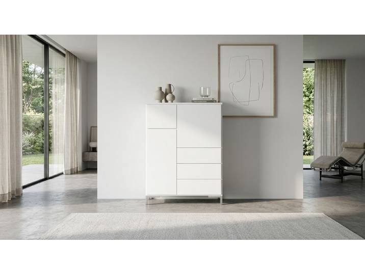 Buffet moderne sur mesure avec votre menuisier en ligne Pickawood MDF mélaminé MDF Blanc mat