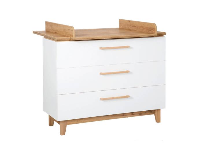 Roba Wickelkommode Finn, Weiß, Holz, 3 Schubladen, Rechteckig, 117.5x104x78 cm, Baby- und Kindermöbel, Babyzimmer, Wickelkommode & Zubehör, Wickelkommoden