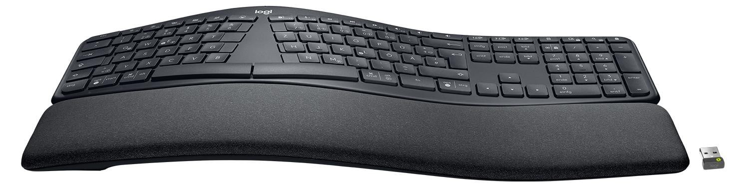 Logitech K860 Wireless Keyboard zwart voor zakelijk gebruik