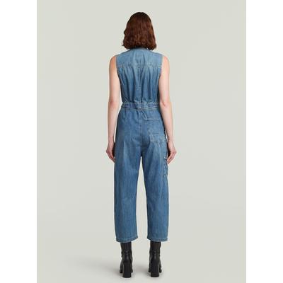 Jumpsuit G-STAR "Relaxed Jumpsuit", Damen, Gr. XS, Normalgrößen, blau (faded cricket blau), Obermaterial: 100% Baumwolle, Overalls Jumpsuit
