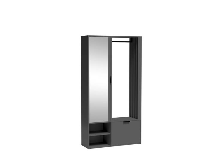GARDEROBENSCHRANK SETA 100/189/33 Modern Garderobenschrank Grau
