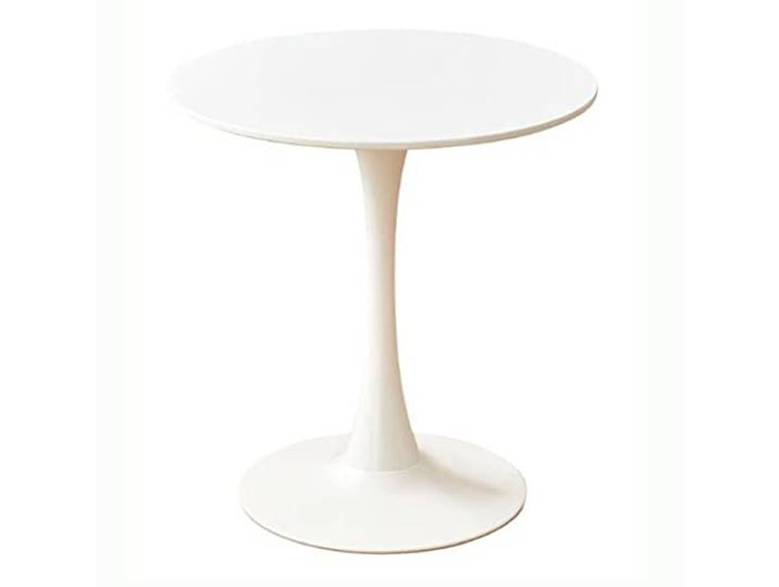 LIUNA Moderner lässiger runder Tisch, Tulpenweiß, 80 cm, Esstisch