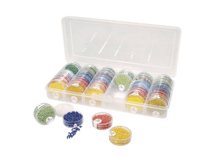 Rayher Aufbewahrungsbox für Rocaillesdöschen 27 × 12 × 5 cm
