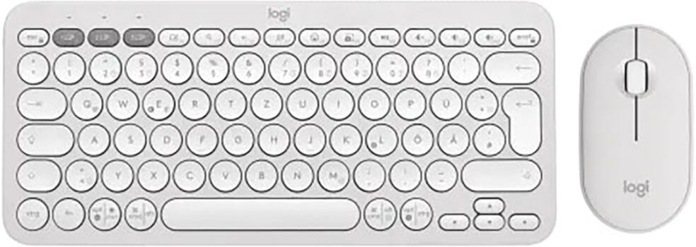 Logitech Wireless-Tastatur "Pebble 2 Combo", weiß, B:27,9cm H:1,6cm T:12,4cm, Tastaturen, Wireless-Tastatur