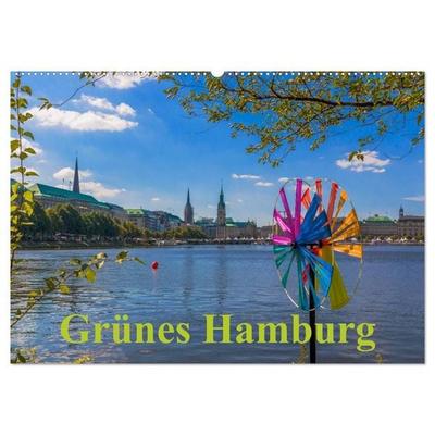 Grünes Hamburg (Wandkalender 2027 DIN A2 quer), CALVENDO Monatskalender