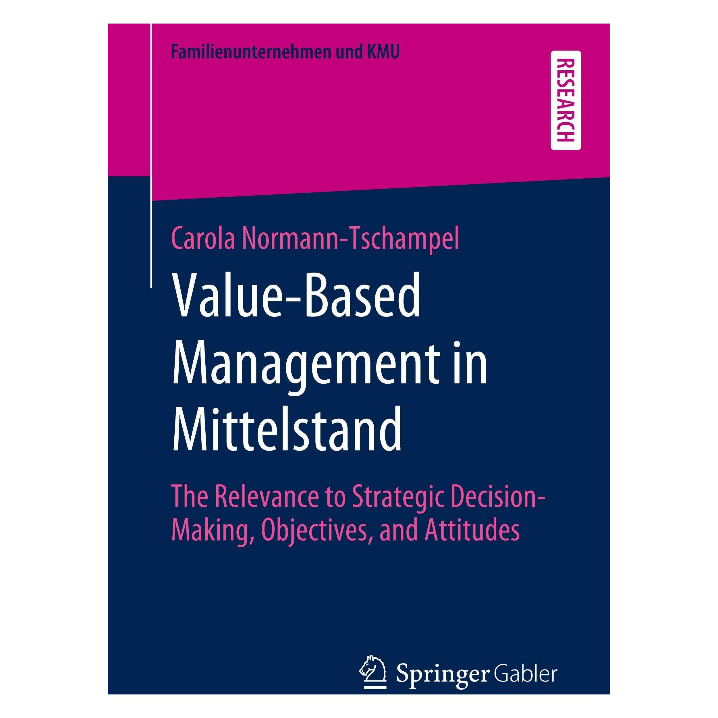 Springer Value-Based Management in SMEs (Englisch, Softcover, Carola Normann-Tschampel) (44459333)