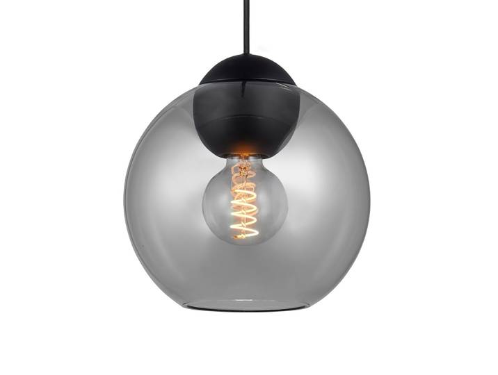 BUBBLES Hängelampe, rauchgrau Ø 24 cm Glas E27 - Halo Design - Wohnzimmer - Einflammig