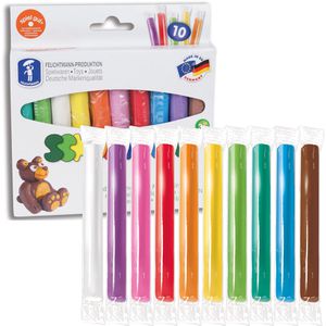 Feuchtmann Knete 628.0102 SCHUL-KNET Basic, ab 3 Jahren, farbig sortiert, 10 Stangen, 180g