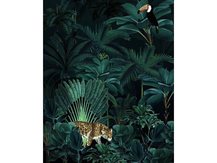 Fotobehang Jungle Night