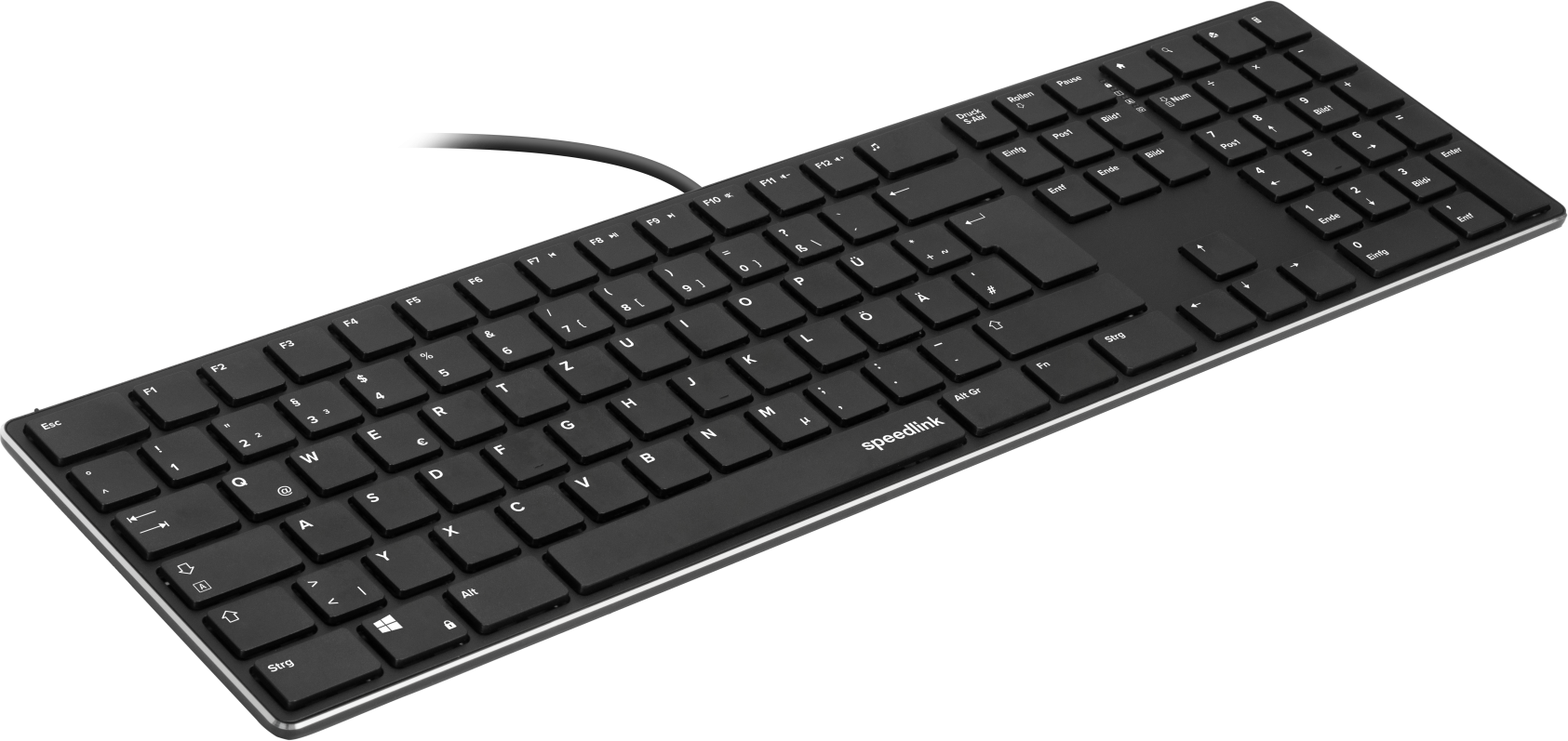 Speedlink - RIVA Slim Metal Scissor Keyboard, black - Nordic Layout